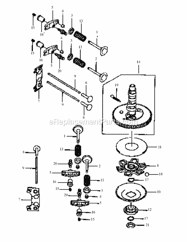 Fh601v As08 Valve & Camshaft Diagram and Parts List for M48-KW 53AB5DAV150-19-HP Cub Cadet Lawn Tractor